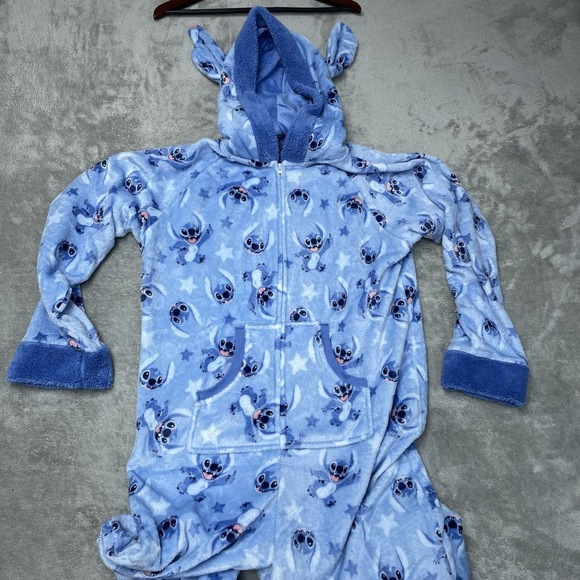 Disney Other - Disney Women's XL Stitch Onesie Blue Polyester a2333